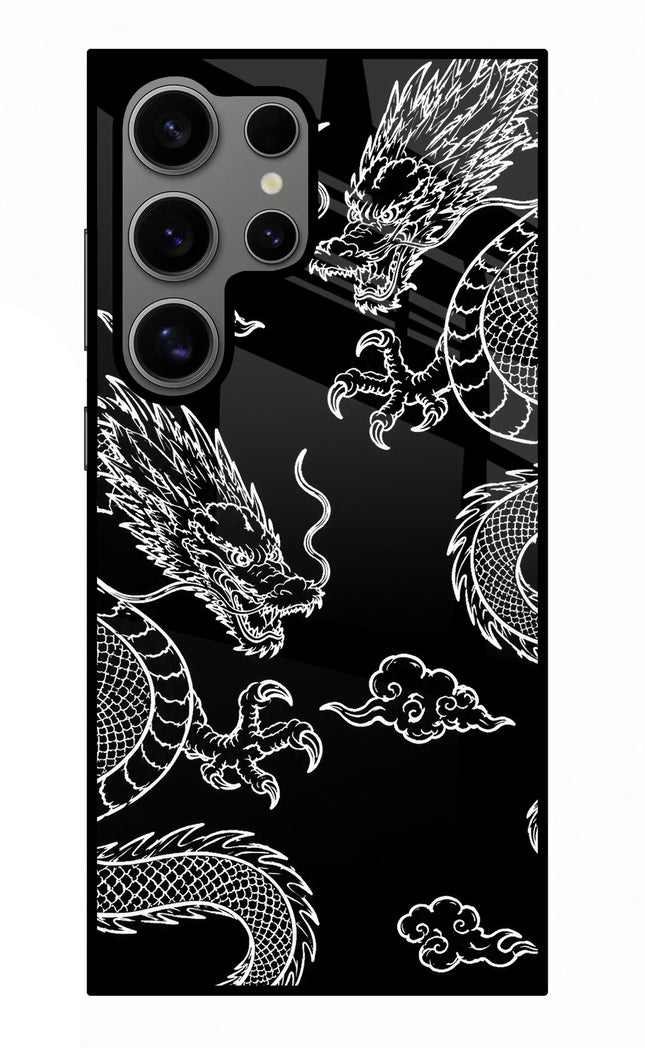Twin Dragons Samsung S24 Ultra Glass Case