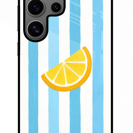 Summer Lemon Samsung S24 Ultra Glass Case Back Cover by Casekaro