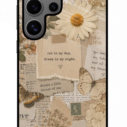 Vintage case Samsung S24 Ultra Glass Case Back Cover by Casekaro