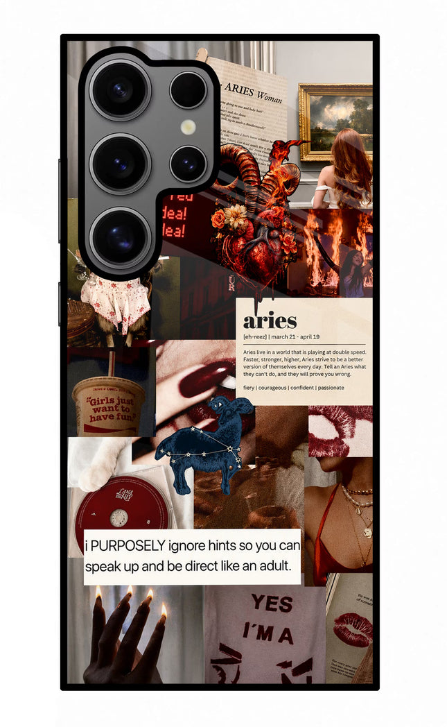 Zodiac Aries Samsung S24 Ultra Glass Case
