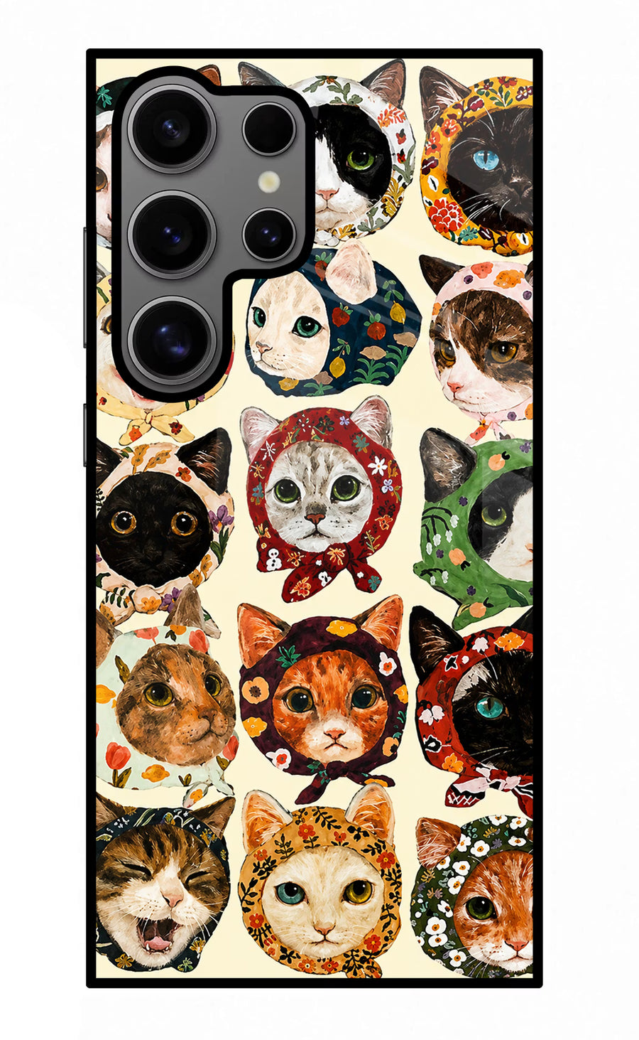 Cool Cat Samsung S24 Ultra Back Cover, Glass case