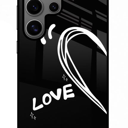 Love Line Samsung S24 Ultra Glass Case Back Cover by Casekaro