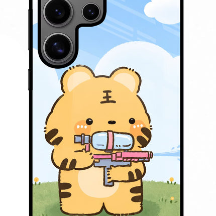 Tiger Treat Samsung S24 Ultra Glass Case Back Cover by Casekaro