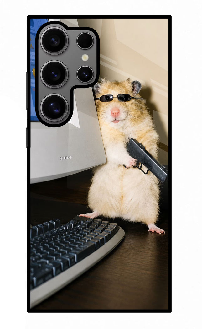 Hacker Hamster Samsung S24 Ultra Glass Case