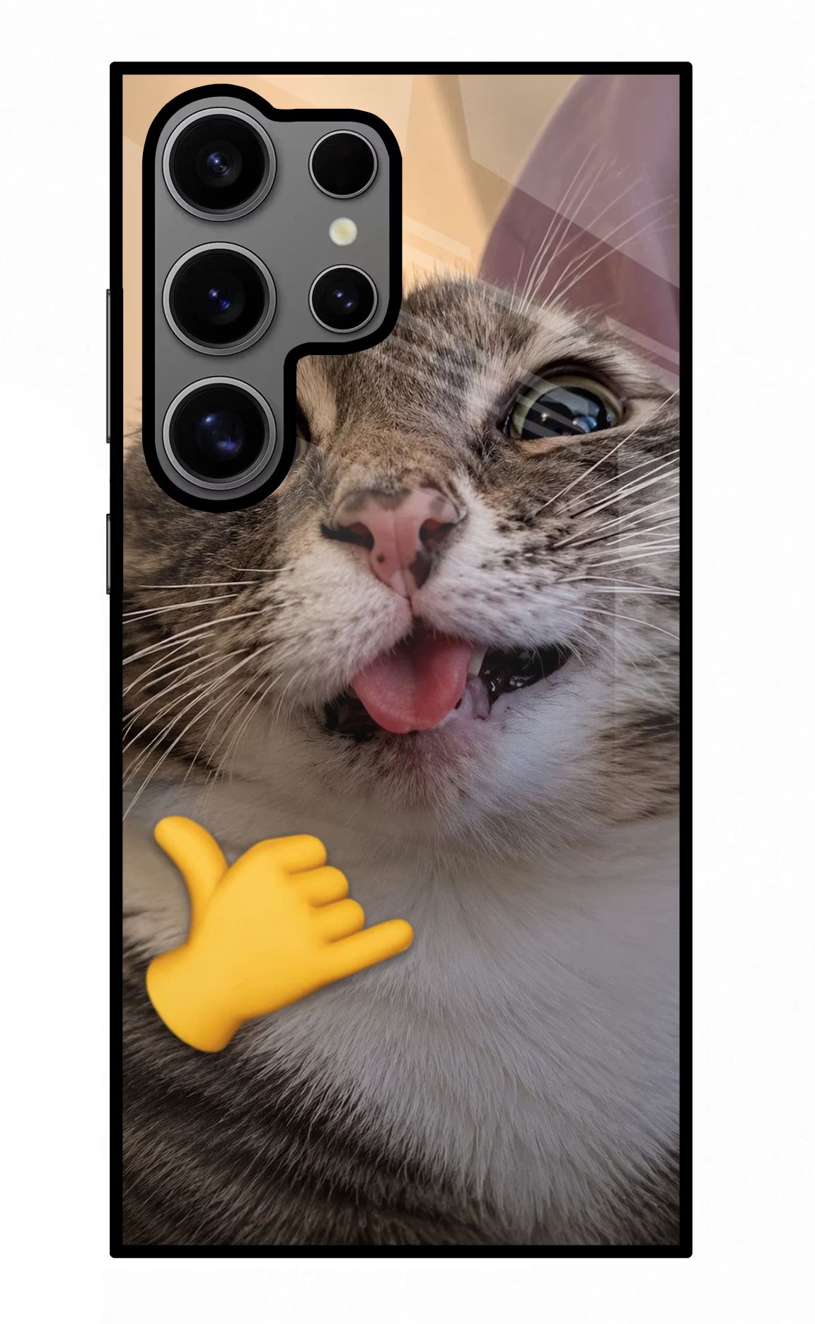 Silly Cat Call Samsung S24 Ultra Glass Case
