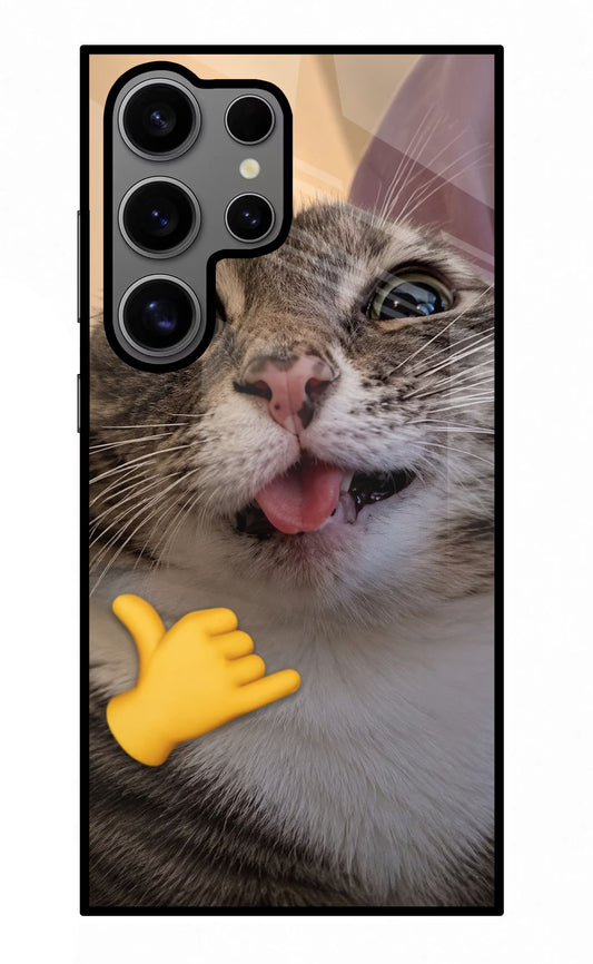 Silly Cat Call Samsung S24 Ultra Glass Case