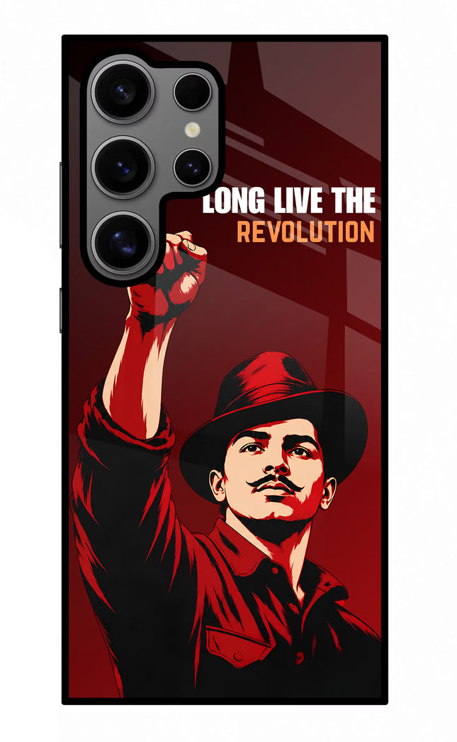 Bhagat Singh Revolution Samsung S24 Ultra Glass Case