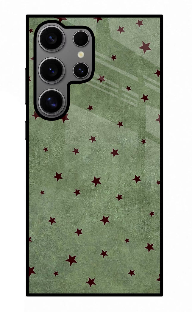 Green Stars Samsung S24 Ultra Glass Case