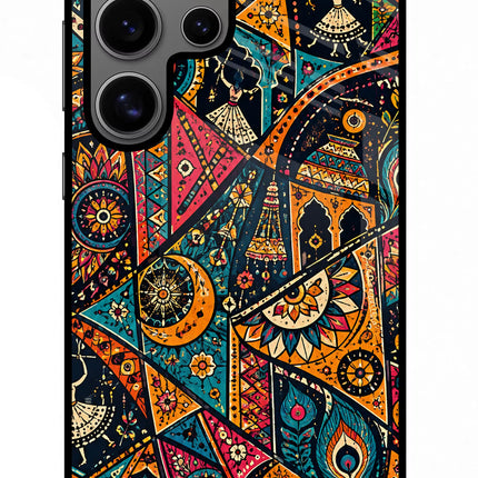 Folk Print Samsung S24 Ultra Glass Case