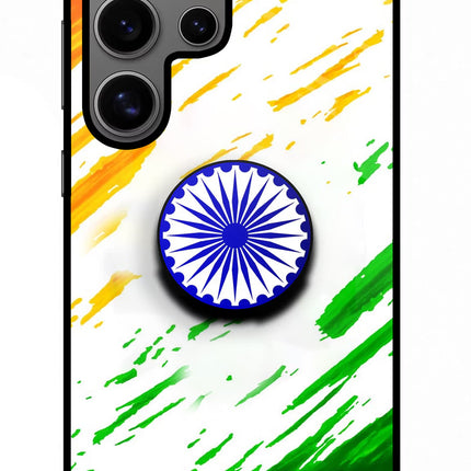 Indian Flag Ashoka Chakra Samsung S24 Ultra Pop Case by Casekaro