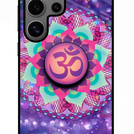 Om Purple Samsung S24 Ultra Glass Case