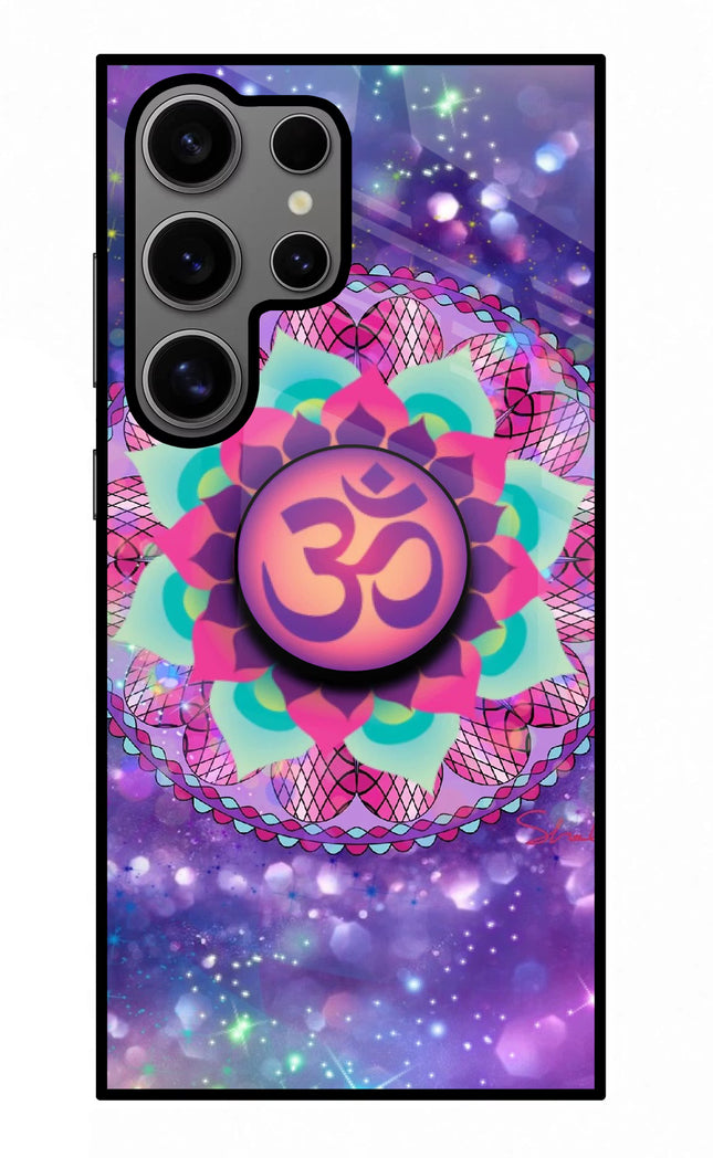 Om Purple Samsung S24 Ultra Glass Case