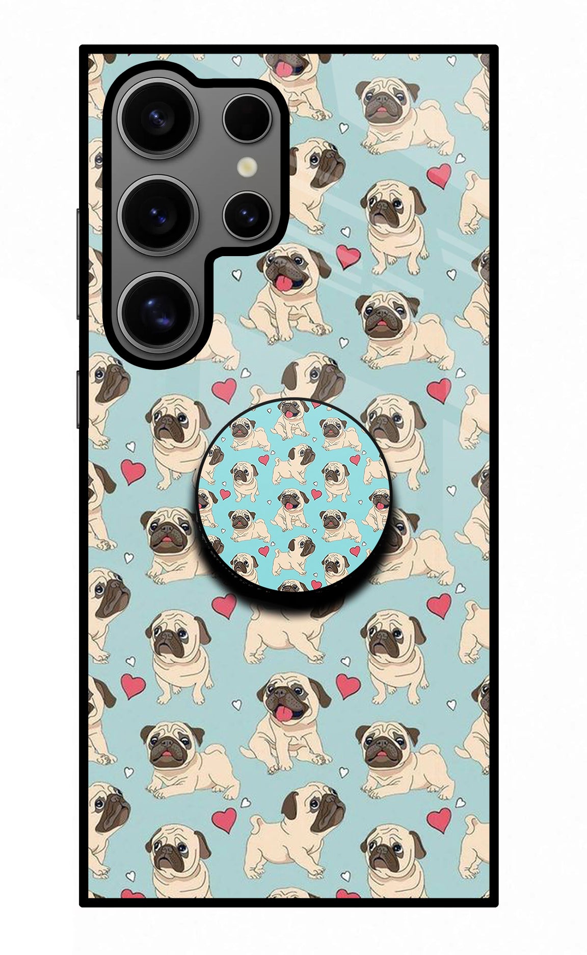 Pug Dog Samsung S24 Ultra Glass Case