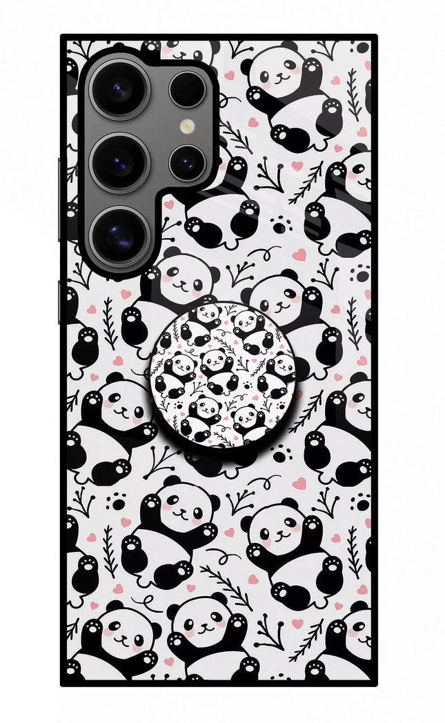 Cute Panda Samsung S24 Ultra Glass Case