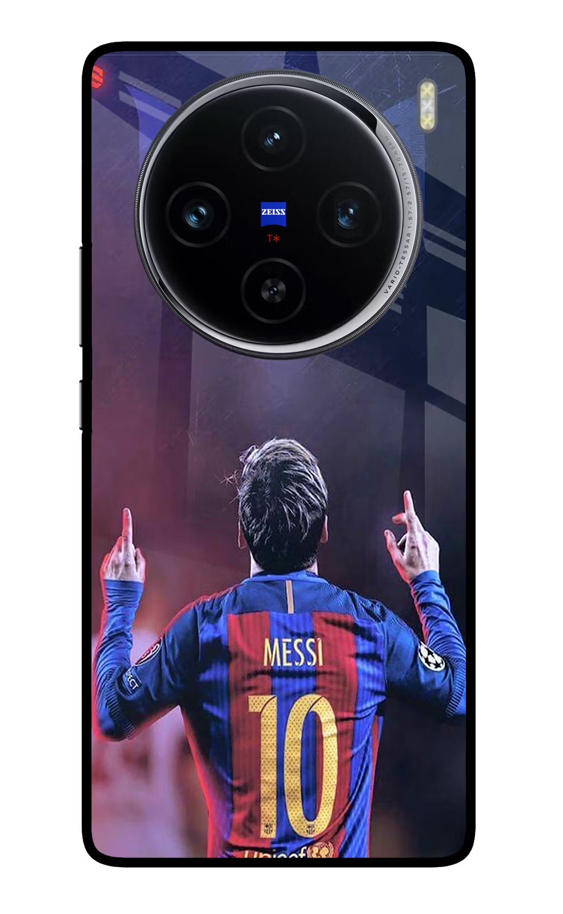 Messi Vivo X100 Glass Case Back Cover by Casekaro