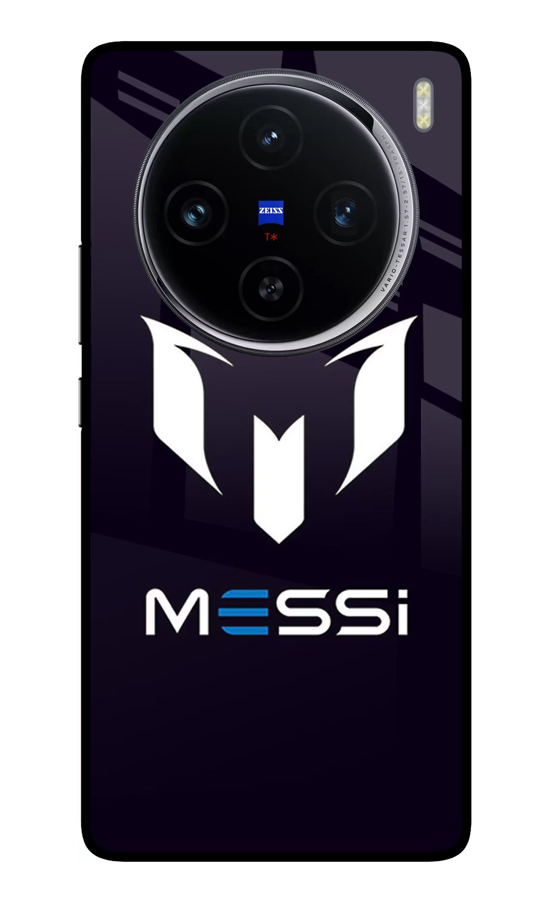 Messi Logo Vivo X100 Glass Case Back Cover by Casekaro