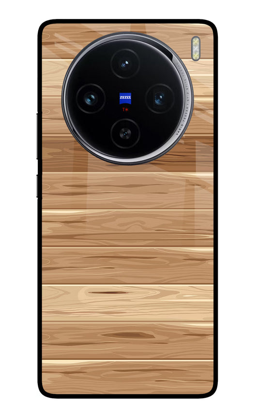 Wooden Vector Vivo X100 Glass Case