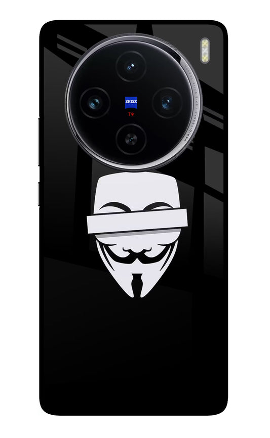 Anonymous Face Vivo X100 Glass Case