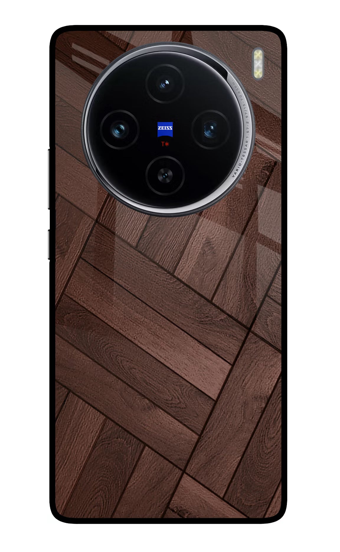 Wooden Texture Design Vivo X100 Glass Case