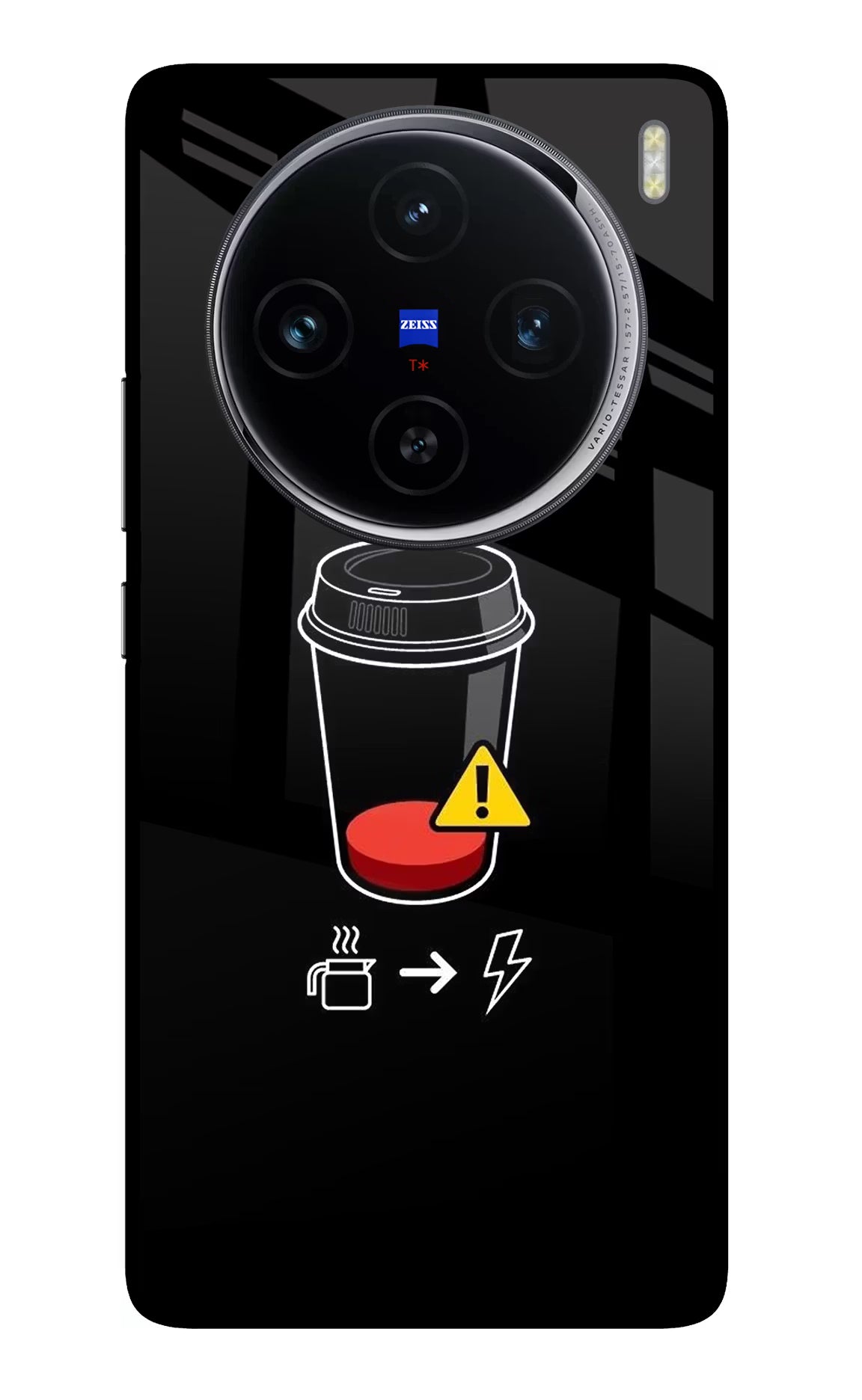 Coffee Vivo X100 Glass Case Back Cover by Casekaro