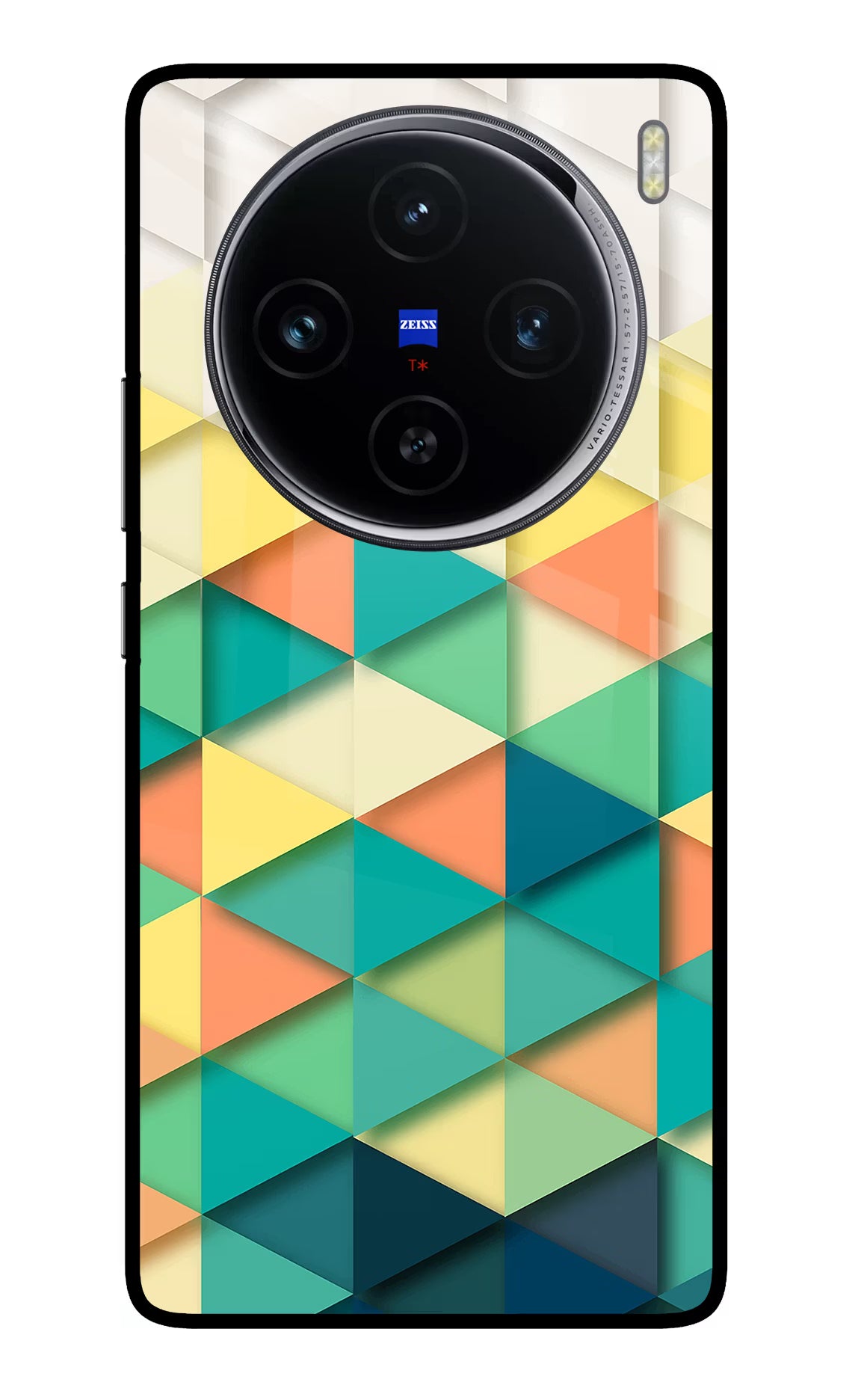 Abstract Vivo X100 Glass Case Back Cover by Casekaro