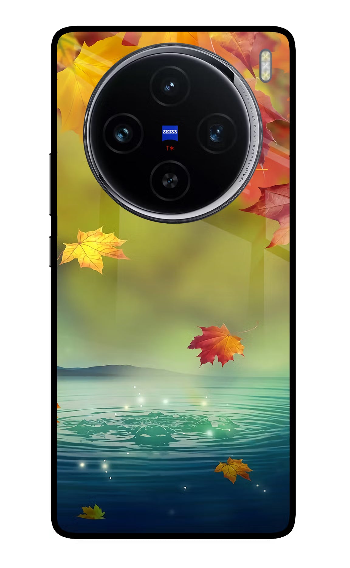 Flowers Vivo X100 Glass Case Back Cover by Casekaro