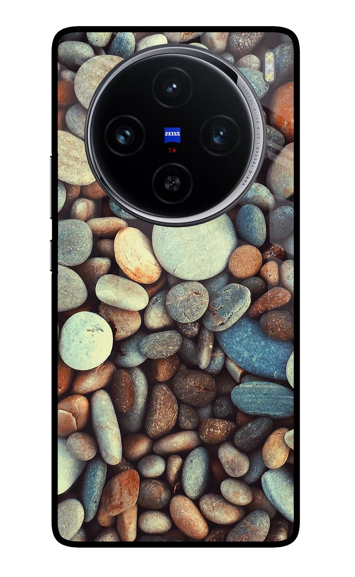 Pebble Vivo X100 Glass Case Back Cover by Casekaro