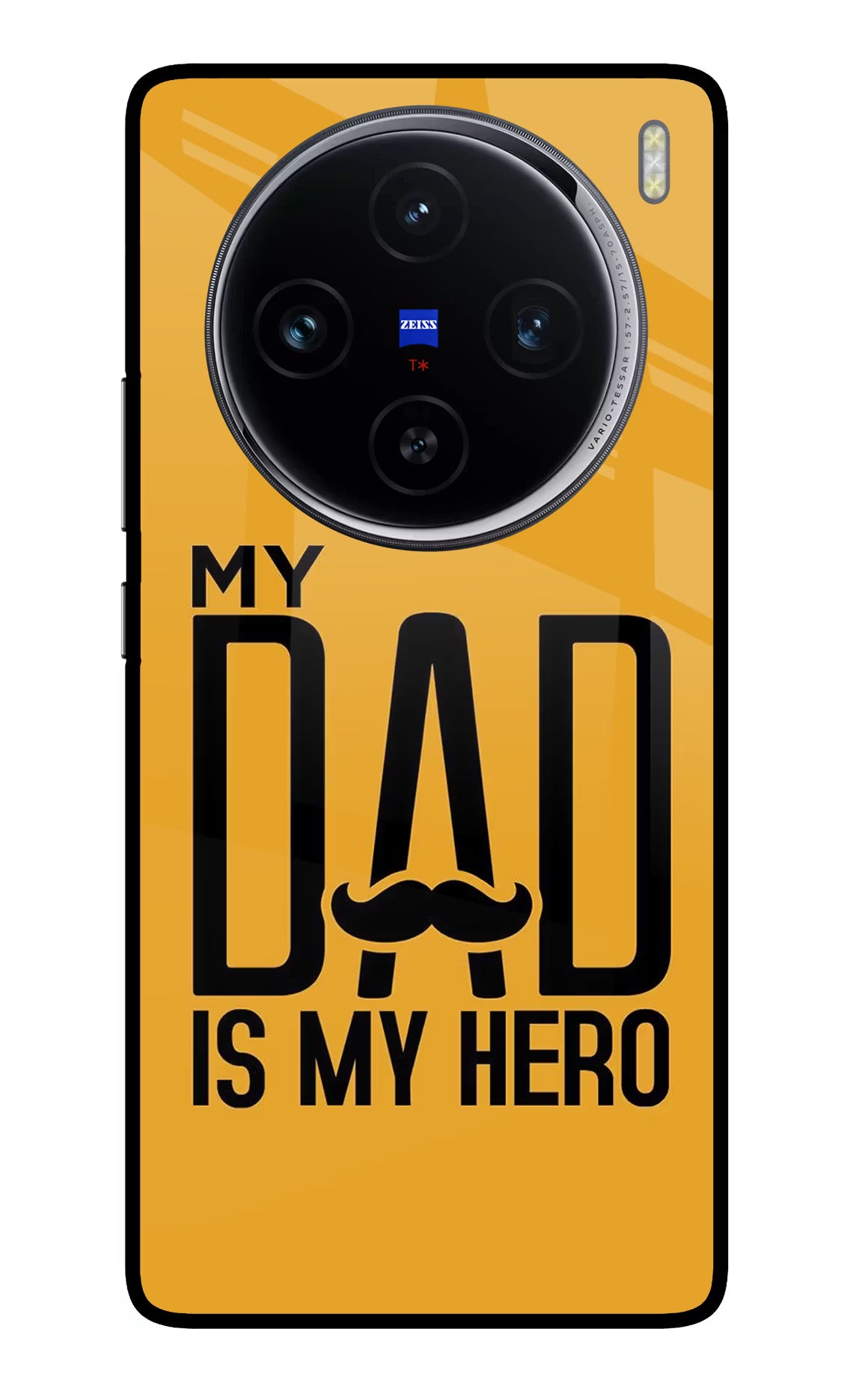 My Dad Is My Hero Vivo X100 Glass Case Back Cover by Casekaro