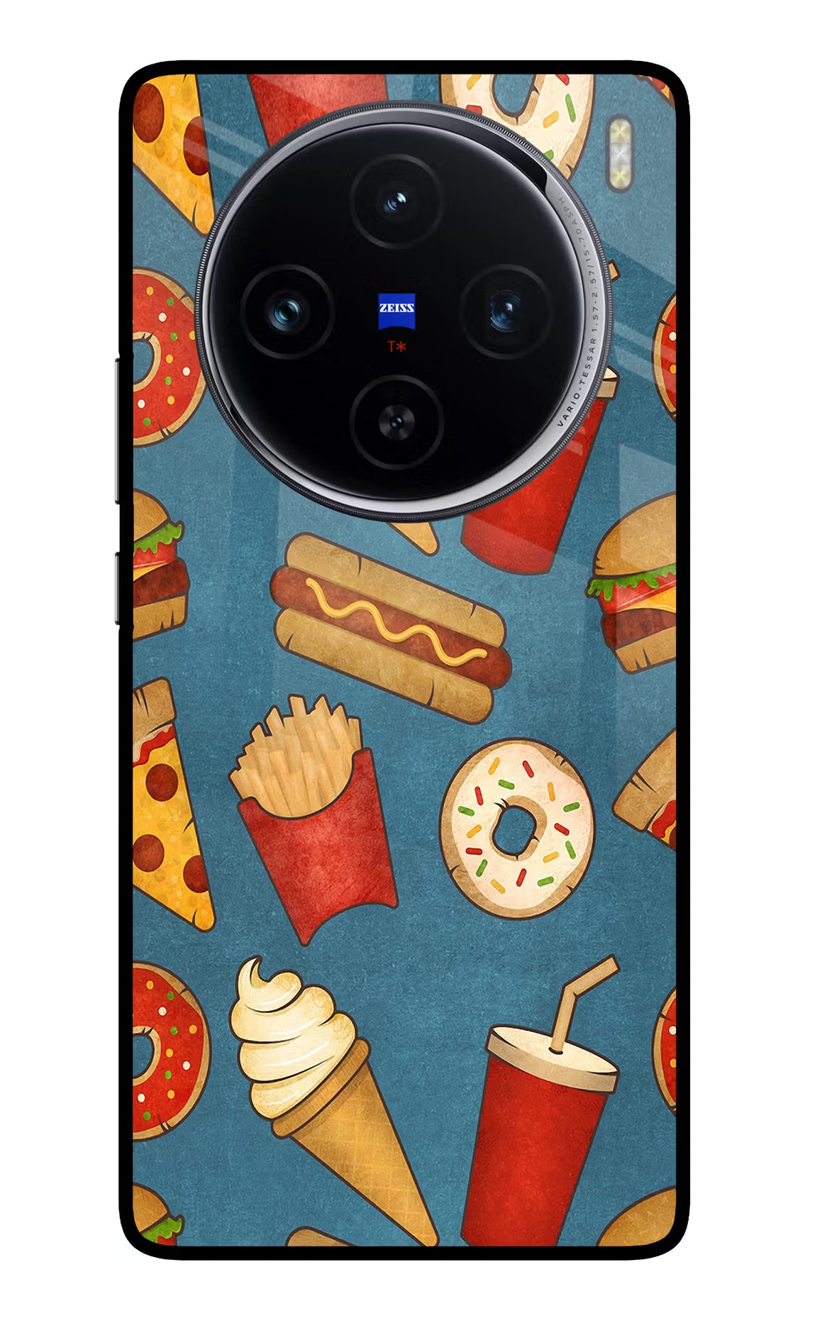 Foodie Vivo X100 Glass Case Back Cover by Casekaro