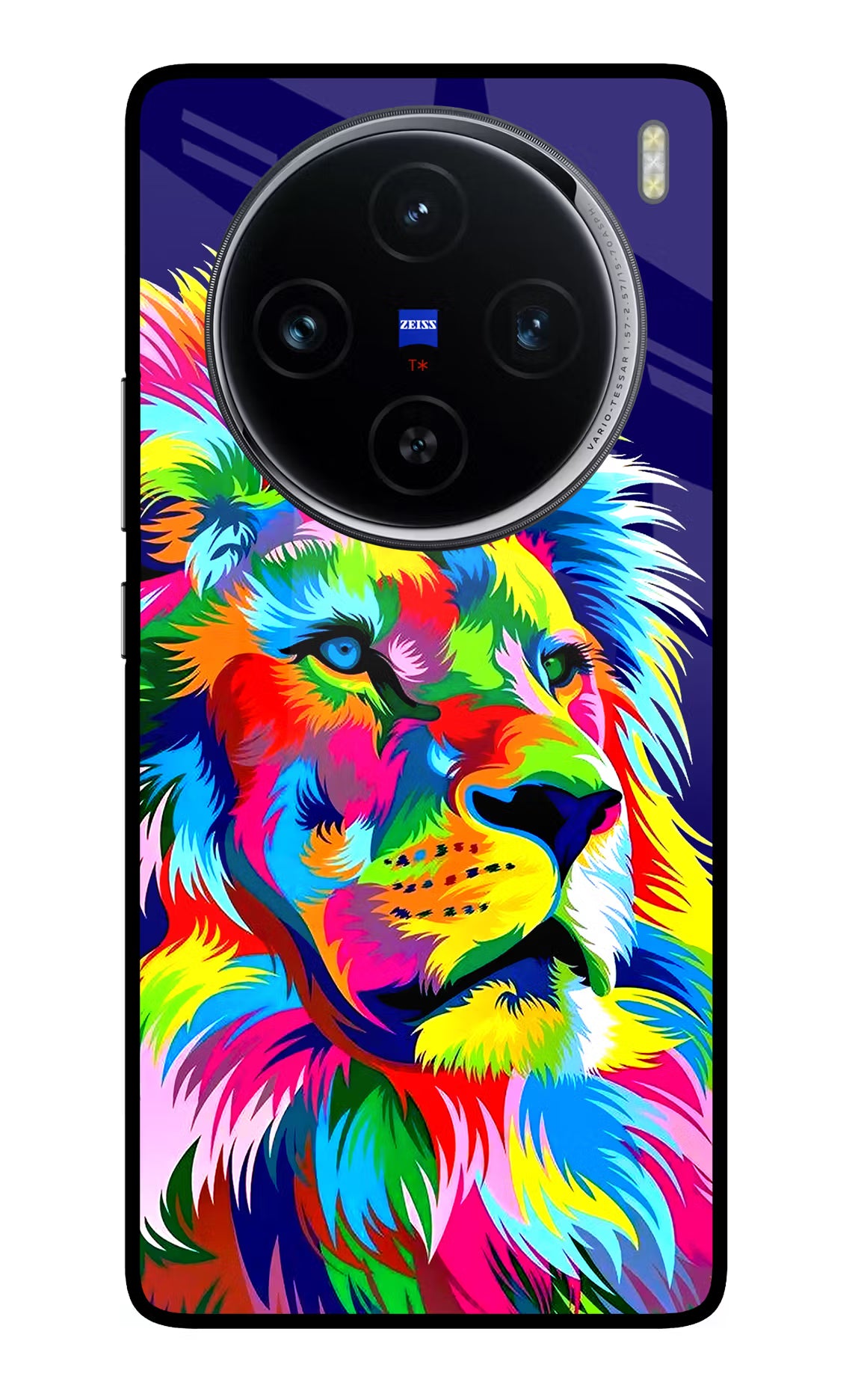 Vector Art Lion Vivo X100 Glass Case Back Cover by Casekaro