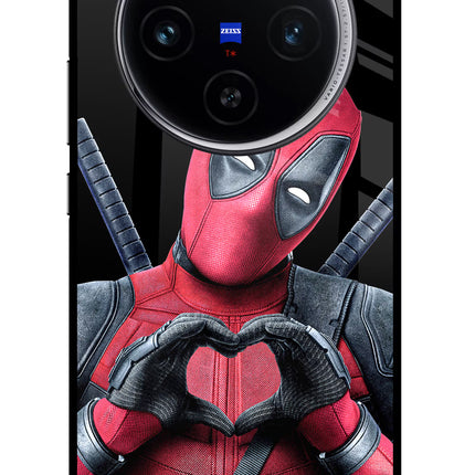 Deadpool Vivo X100 Glass Case Back Cover by Casekaro