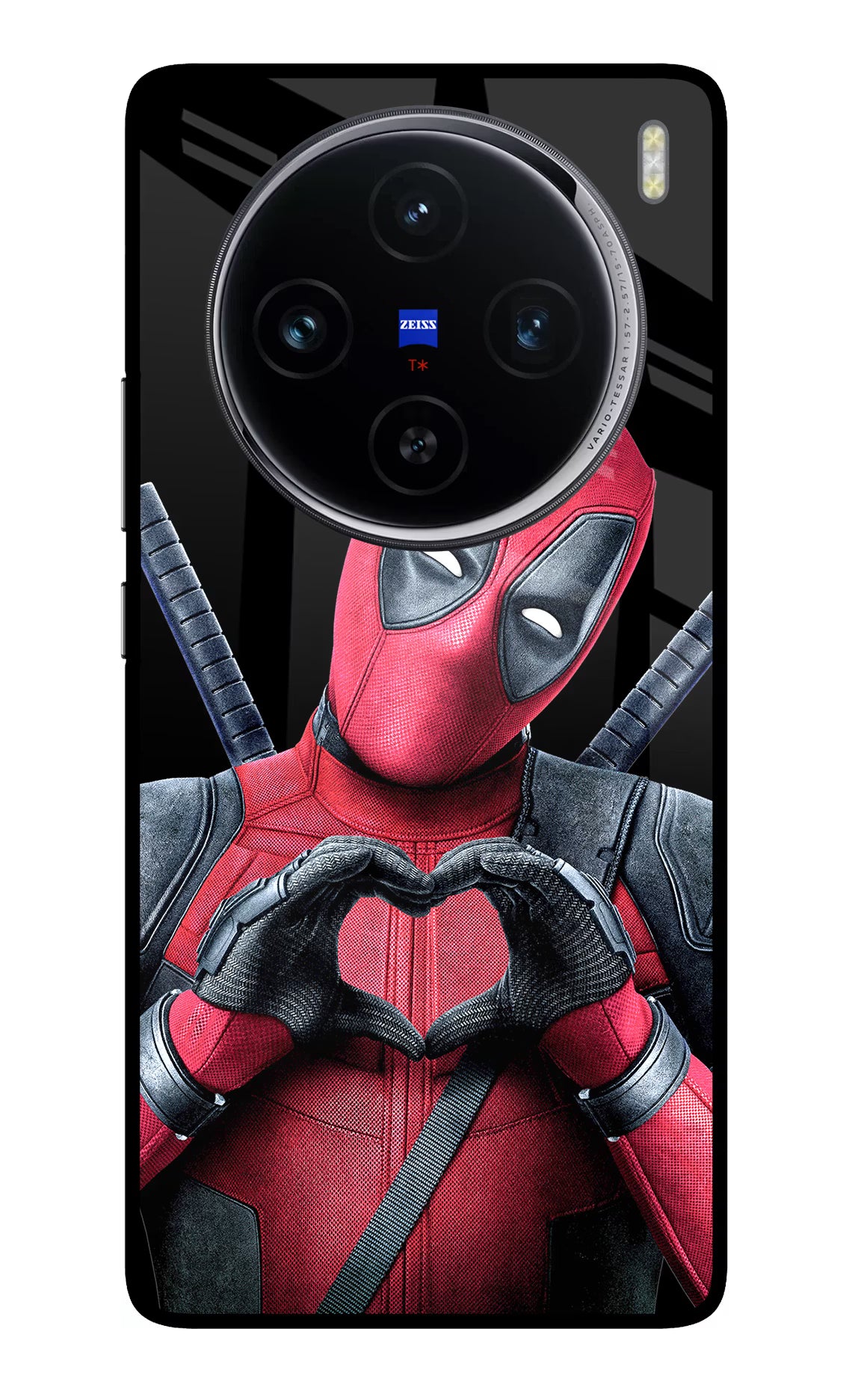 Deadpool Vivo X100 Glass Case Back Cover by Casekaro