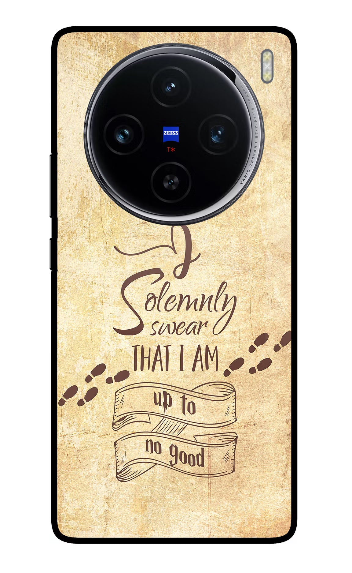 I Solemnly swear that i up to no good Vivo X100 Glass Case Back Cover by Casekaro