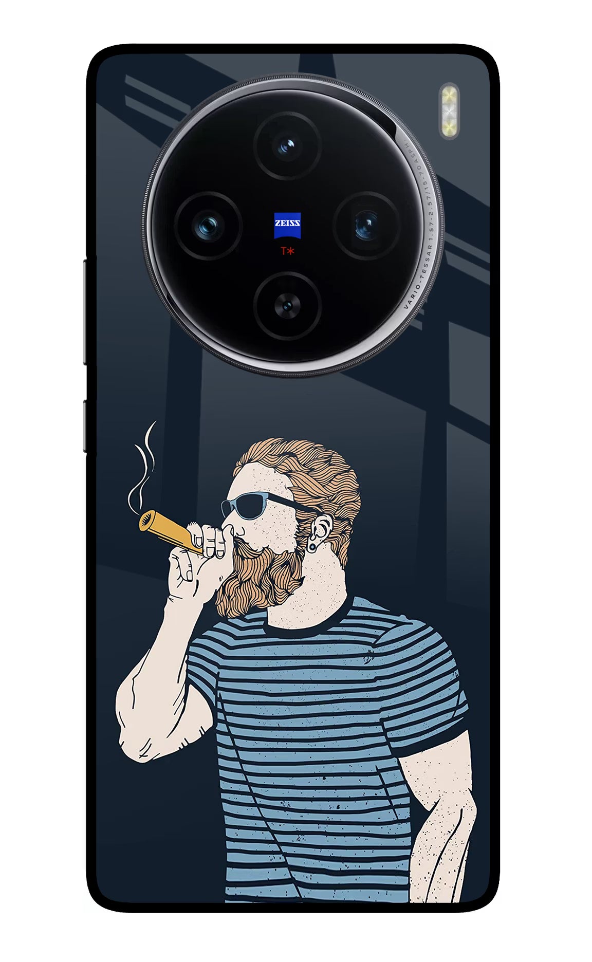 Smoking Vivo X100 Glass Case Back Cover by Casekaro