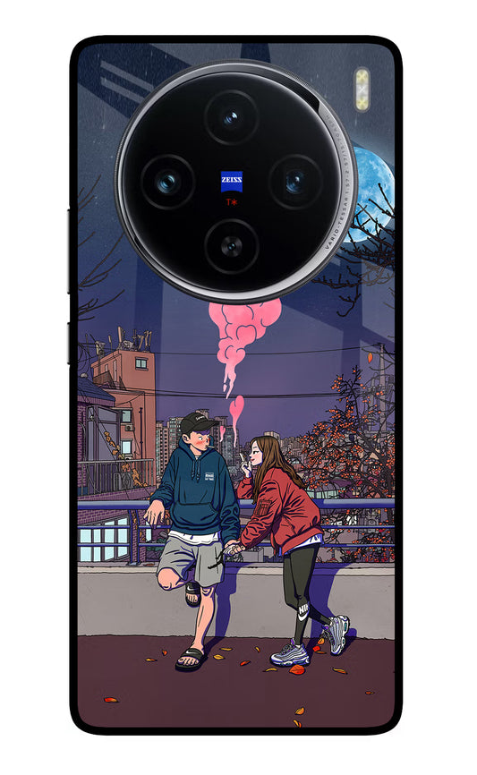 Chilling Couple Vivo X100 Glass Case