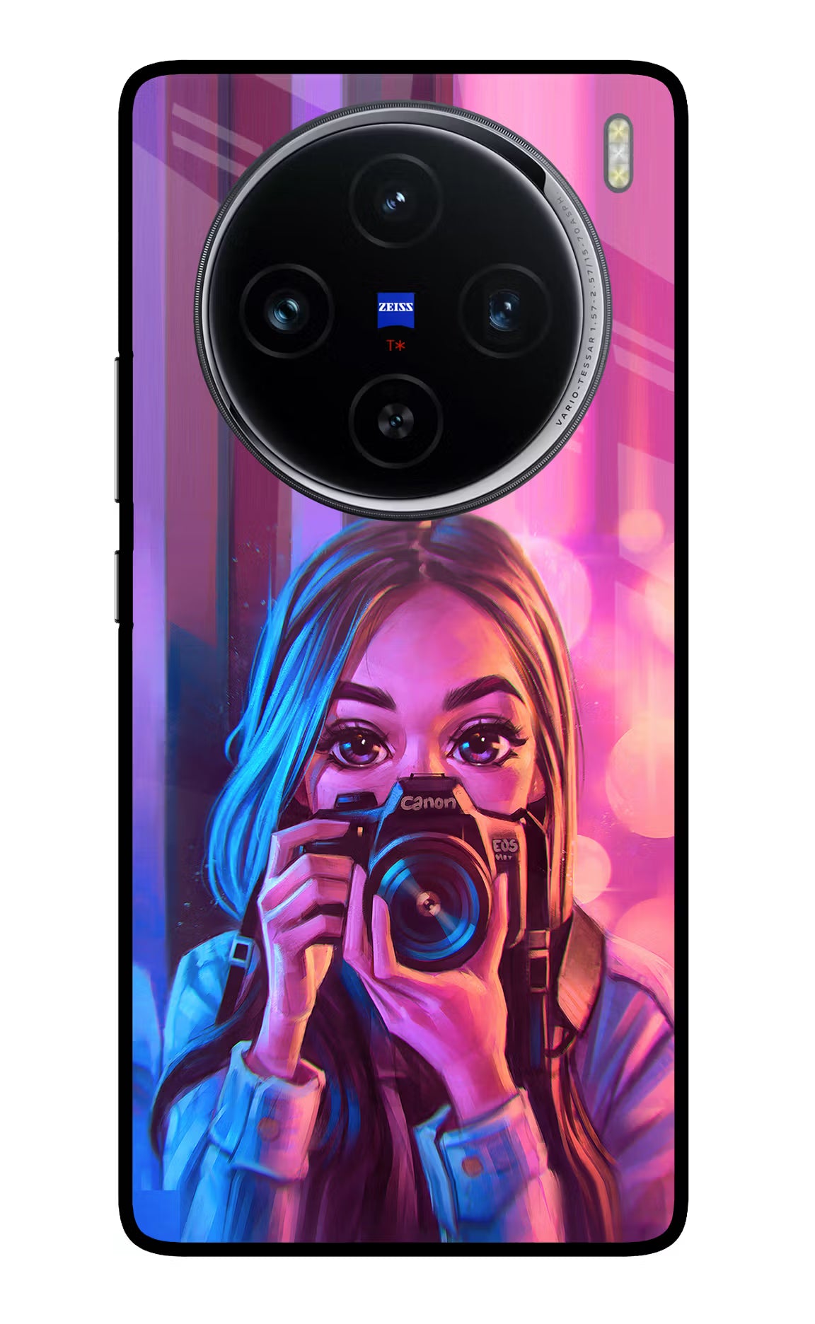 Girl Photographer Vivo X100 Glass Case Back Cover by Casekaro