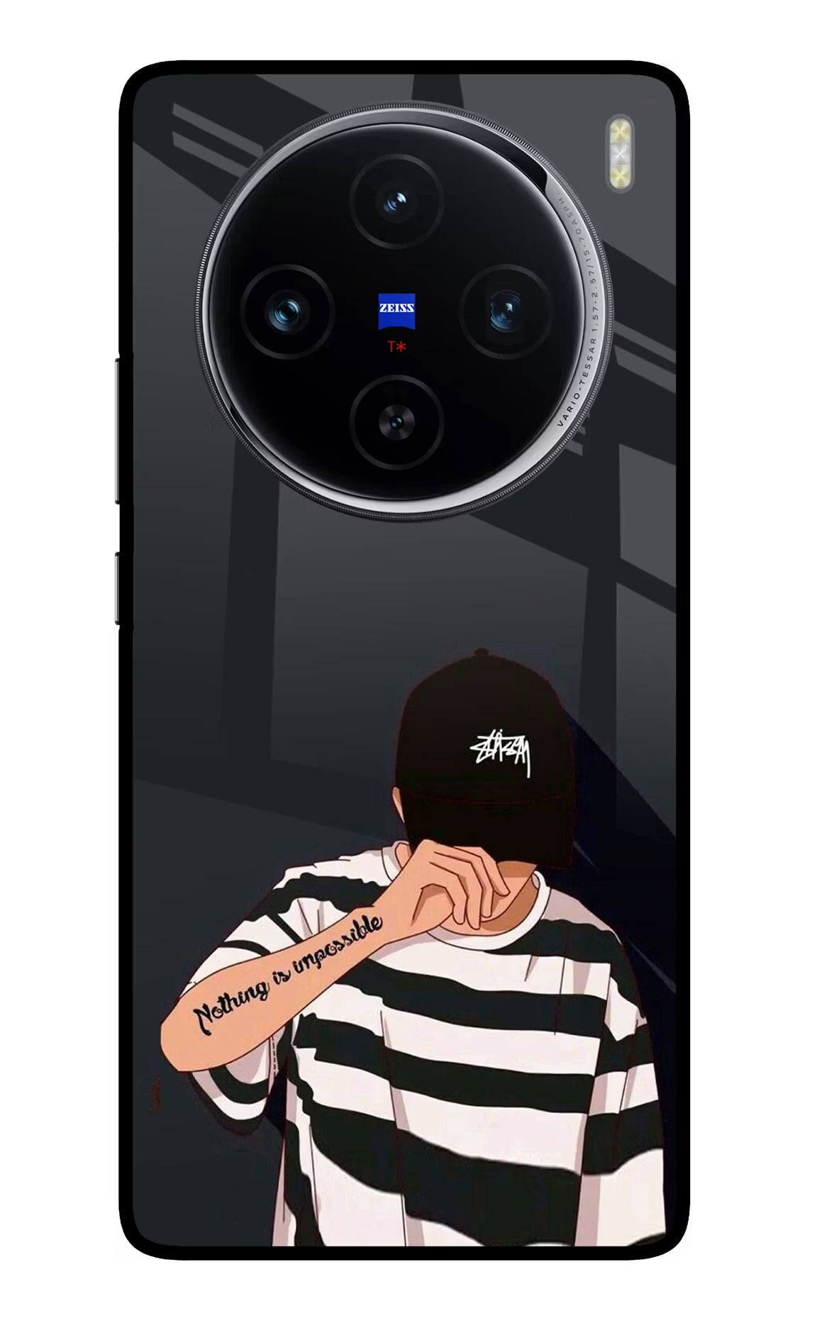 Aesthetic Boy Vivo X100 Glass Case Back Cover by Casekaro