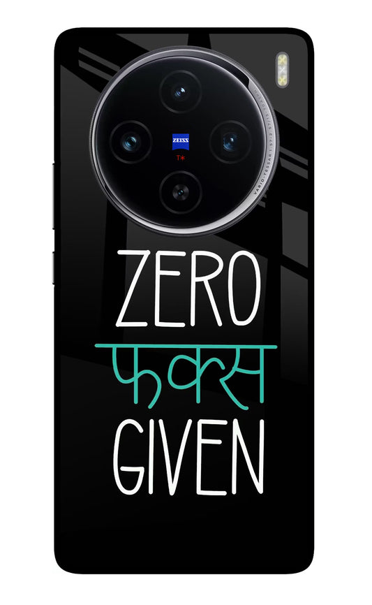 Zero Fucks Given Vivo X100 Glass Case