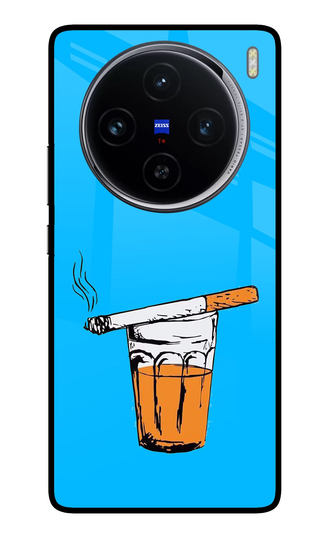 Chai Sutta Vivo X100 Glass Case Back Cover by Casekaro