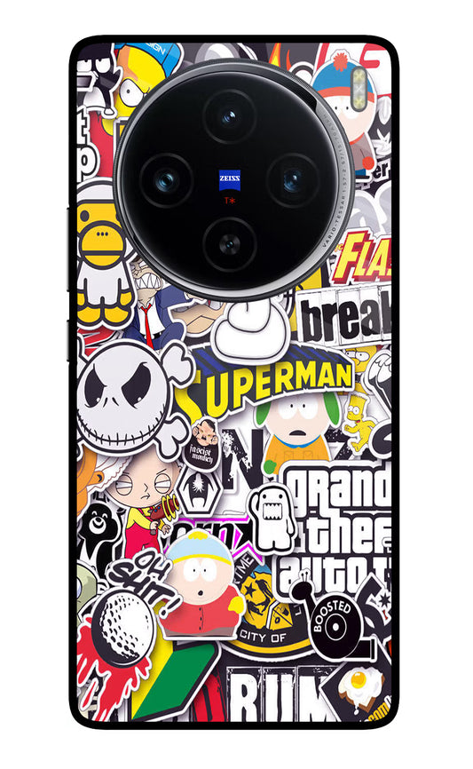Sticker Bomb Vivo X100 Glass Case