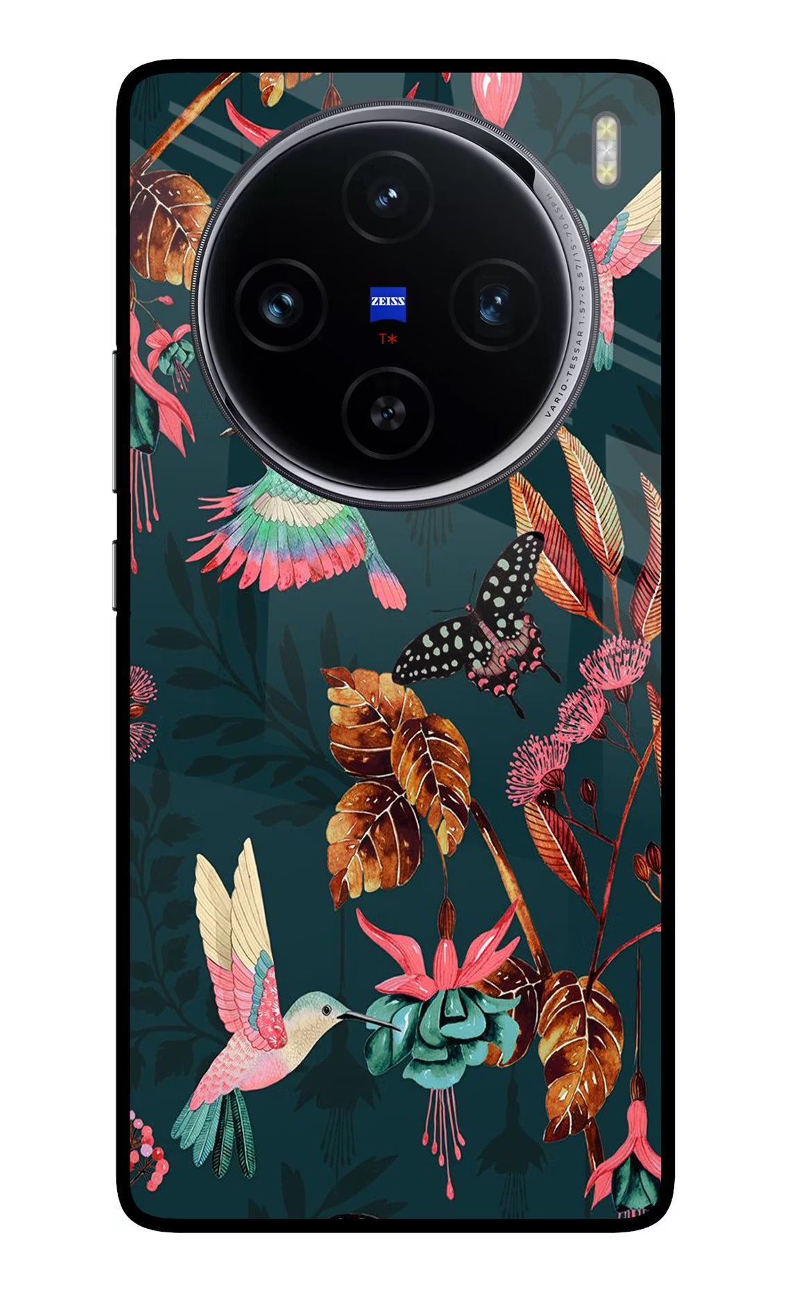 Birds Vivo X100 Glass Case Back Cover by Casekaro