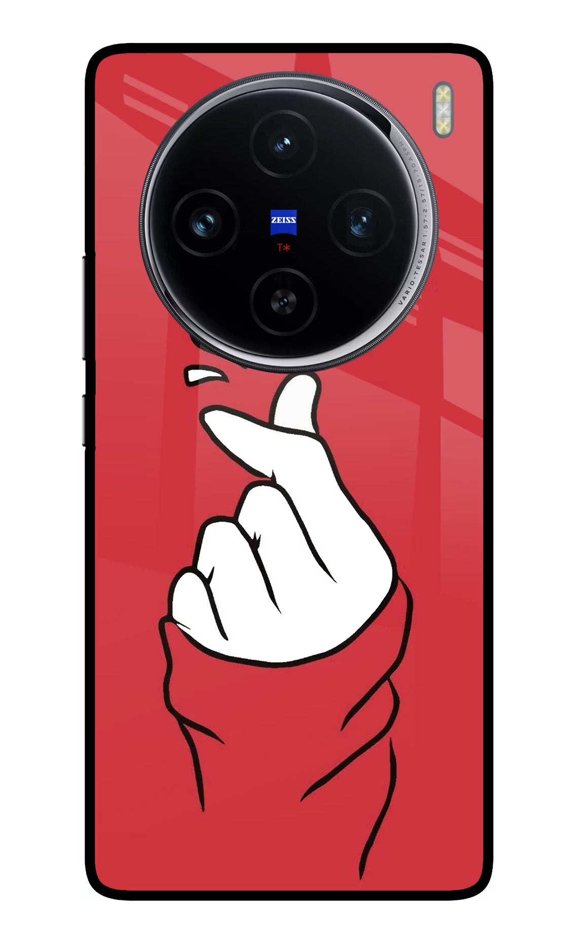 Korean Love Sign Vivo X100 Glass Case Back Cover by Casekaro