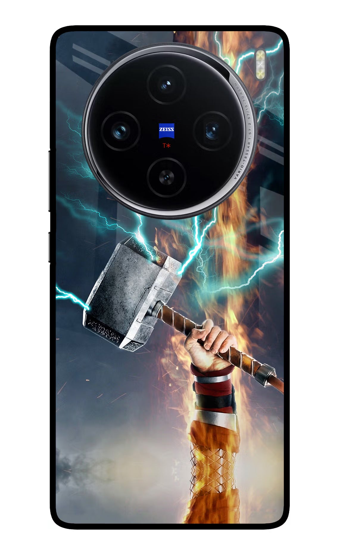 Thor Hammer Mjolnir Vivo X100 Glass Case Back Cover by Casekaro
