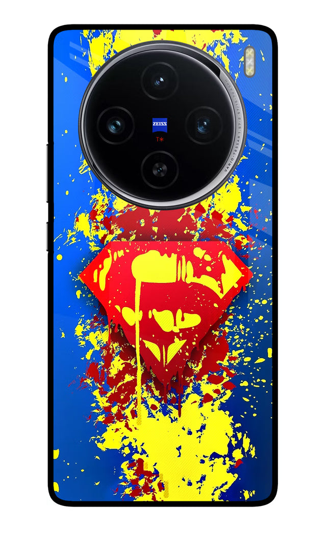 Superman logo Vivo X100 Glass Case