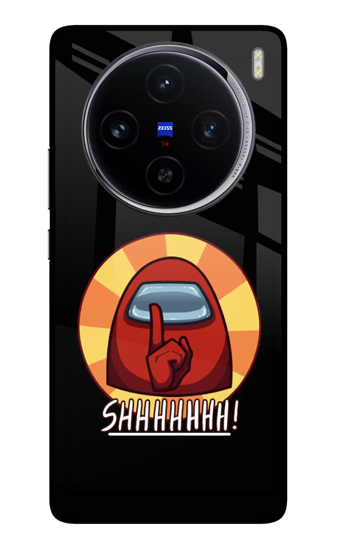Among Us Shhh! Vivo X100 Glass Case Back Cover by Casekaro