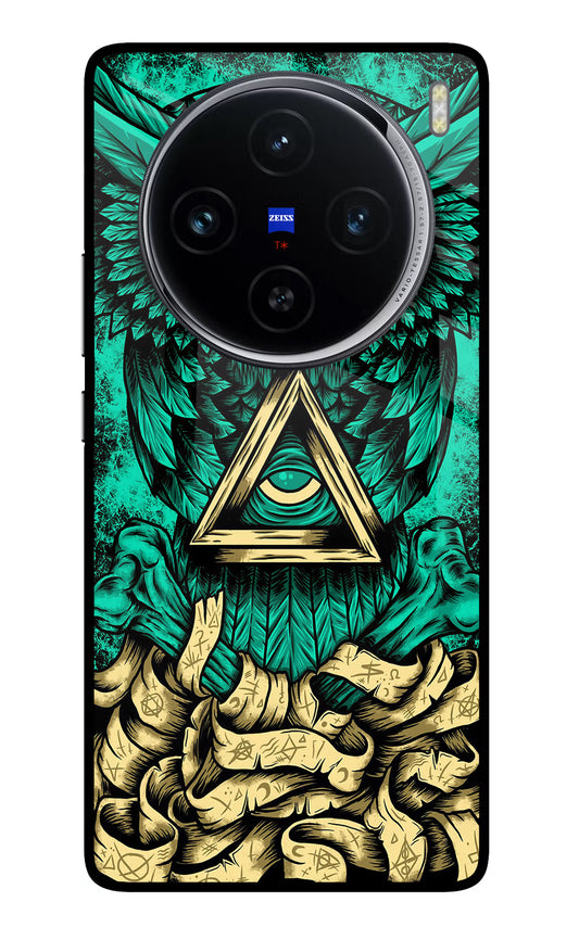 Green Owl Vivo X100 Glass Case