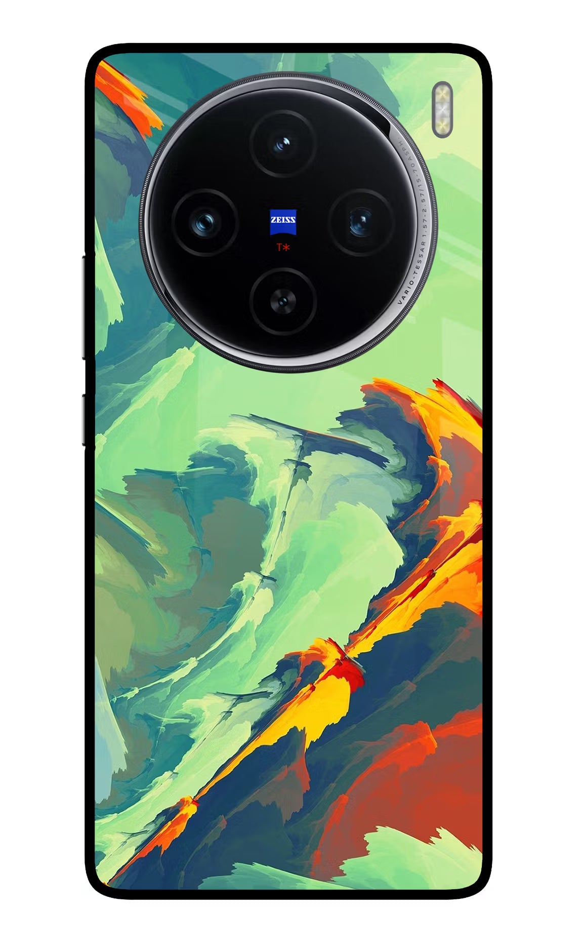 Paint Art Vivo X100 Glass Case Back Cover by Casekaro