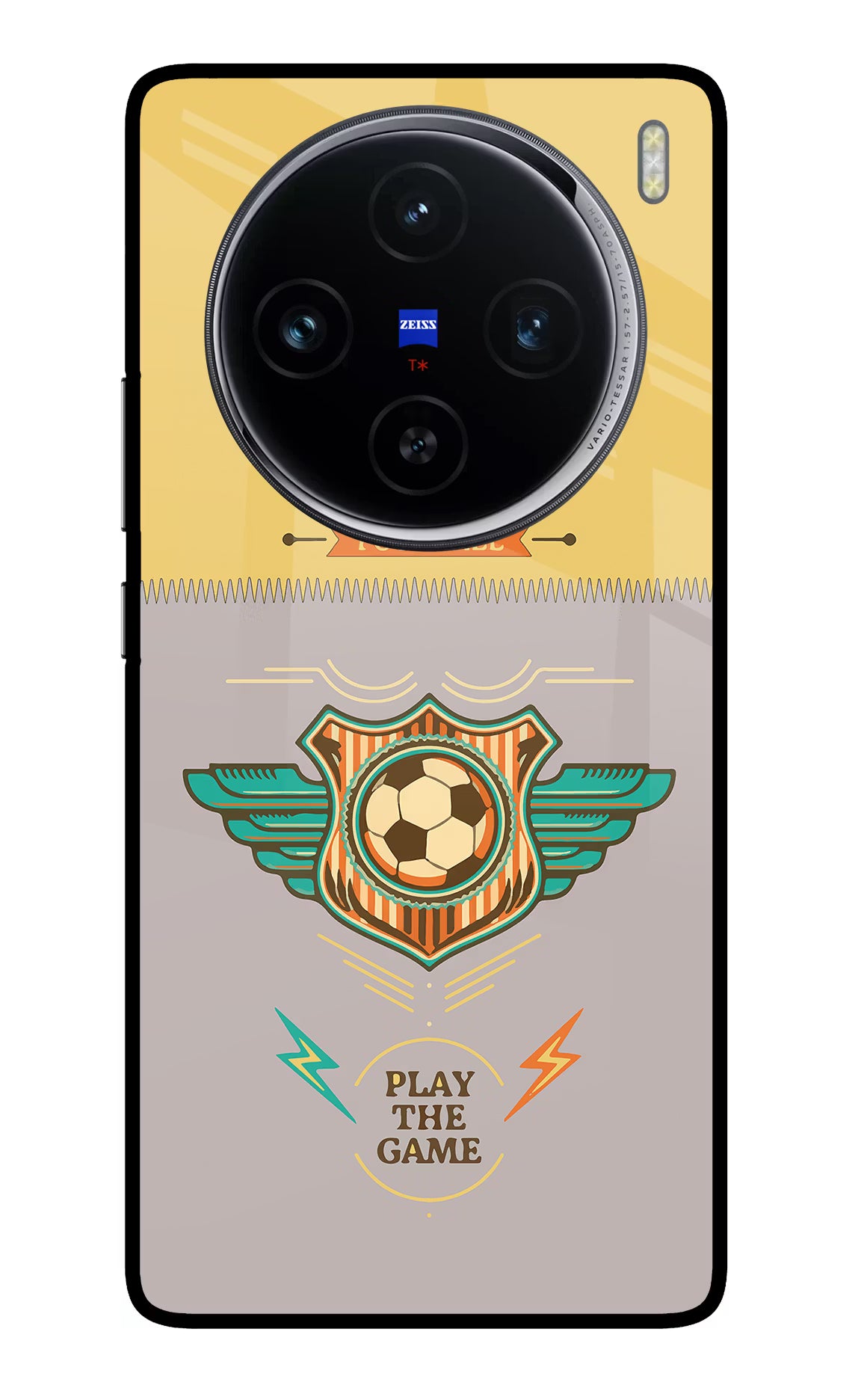 Football Vivo X100 Glass Case Back Cover by Casekaro