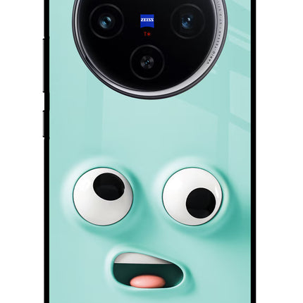 Funny Cartoon Vivo X100 Glass Case Back Cover by Casekaro
