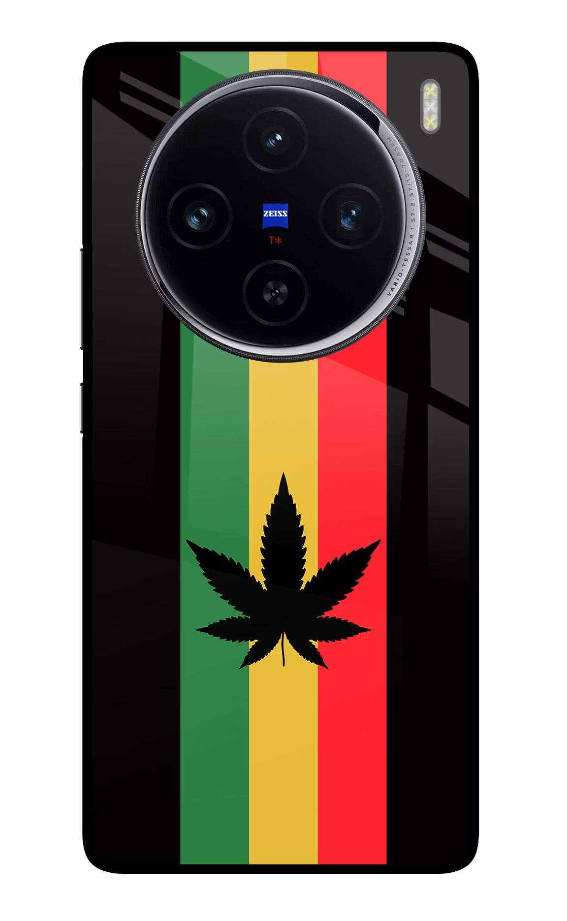 Weed Flag Vivo X100 Glass Case Back Cover by Casekaro